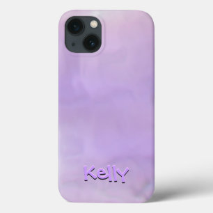 Etui iPhone 13 Effets 3d Texte Arrière - plan tourbé violet et ro