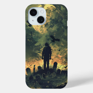 Coque Case-Mate iPhone Éffrayant Halloween Graveyard Zombie Raven Skeleto