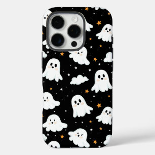 Coque iPhone 16 Pro Éffrayant mignon Halloween Ghost Nuageux Star Sky