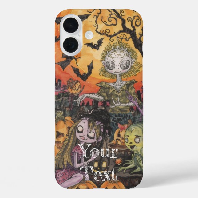 Coques Case-Mate iPhone Éffrayant mignon Halloween iPhone 16 Plus Coque. (Verso)