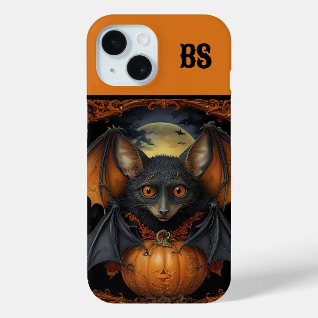 Coques Case-Mate iPhone Éffrayante mignonne chauve-souris d'Halloween cach (Verso)