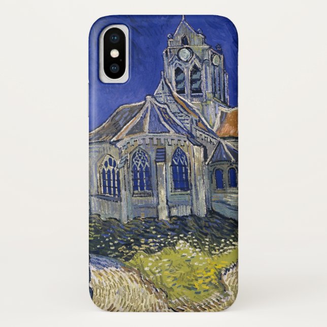 Coques Case-Mate iPhone Église à Auvers par Van Gogh Peinture Art (Dos)