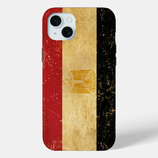Coques Case-Mate iPhone Égypte Drapeau Vintage Grunge (Verso)