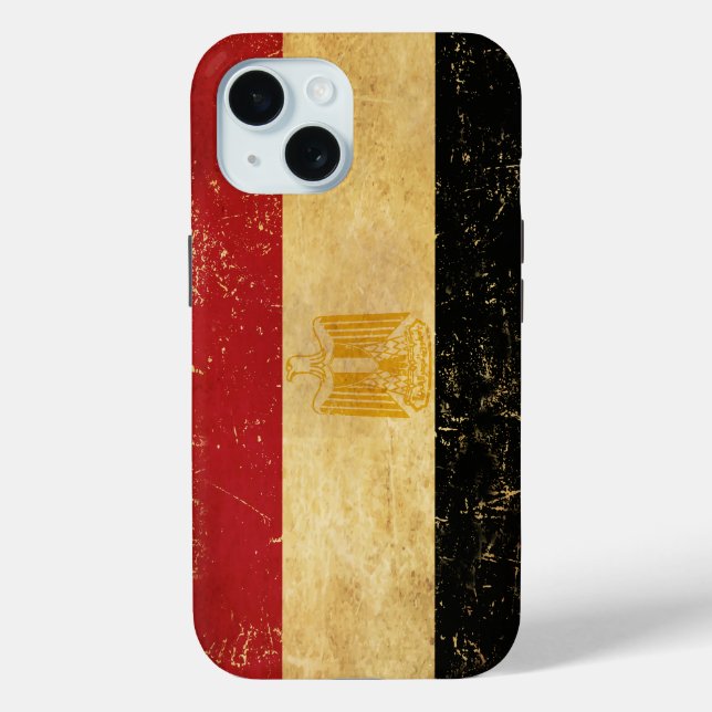 Coques Case-Mate iPhone Égypte Drapeau Vintage Grunge (Verso)