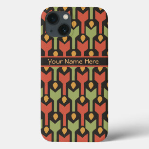 iPhone 13 Coque Egyptien Flèche verte personnalisée Motif tribal
