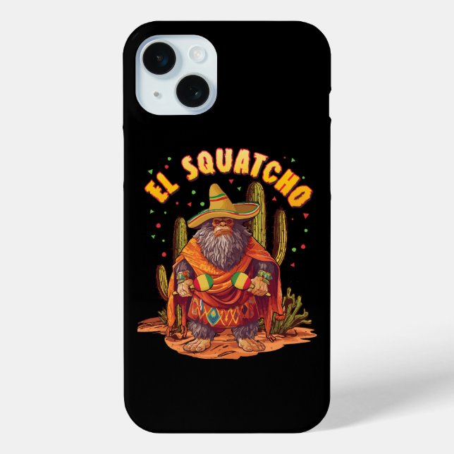Coques Case-Mate iPhone El Squatcho Bigfoot avec Maraca, Sombrero et Ponc (Verso)
