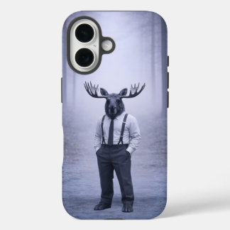 Coque Pour iPhone 16 Élan en bretelles classiques – Portrait de la forê
