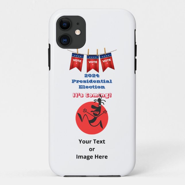 Coques Case-Mate iPhone Élection présidentielle 2024, édition Running Man (Dos)