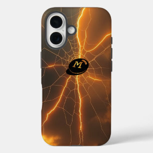 Coque Pour iPhone 16 Électrification du Web de foudre dans la tempête