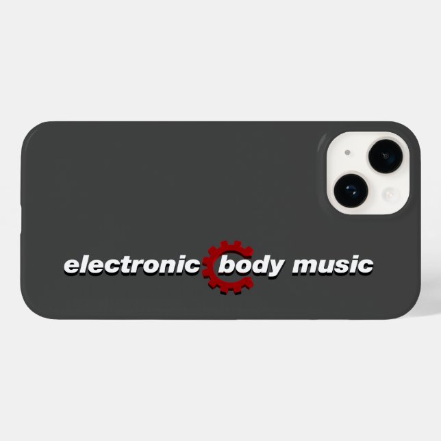 Coques Case-Mate iPhone Electronic Body Music EBM lettrage (Verso (horizontal))