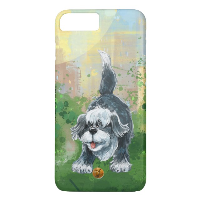 Coques Case-Mate iPhone Électronique de chien de berger hirsute (Dos)