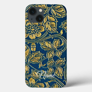 Case-Mate iPhone Case Élégance Bleu Doré