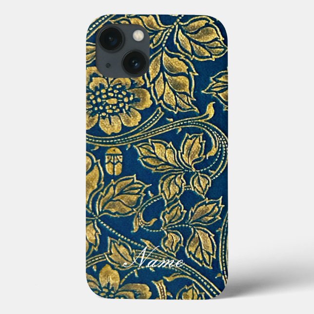 Coques Case-Mate iPhone Elégance bleu or (Verso)