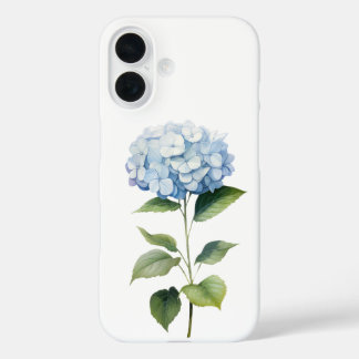 Coque Pour iPhone 16 Élégance Blue Hydrangea