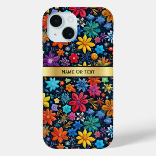 Coque Case-Mate iPhone Elégance colorée arc-en-ciel : Modèle floral uniqu