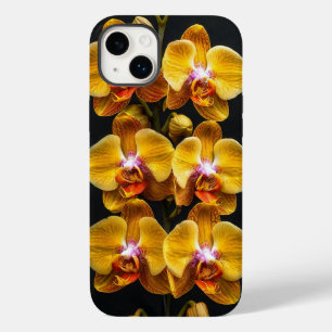 Coque Case-Mate iPhone ✨ Élégance de la Fleur d'Orchidée Dorée 💛 Floral