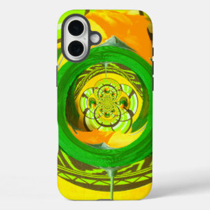 Coque Pour iPhone 16 Plus Elégance d'or : Beau art rose jaune africain