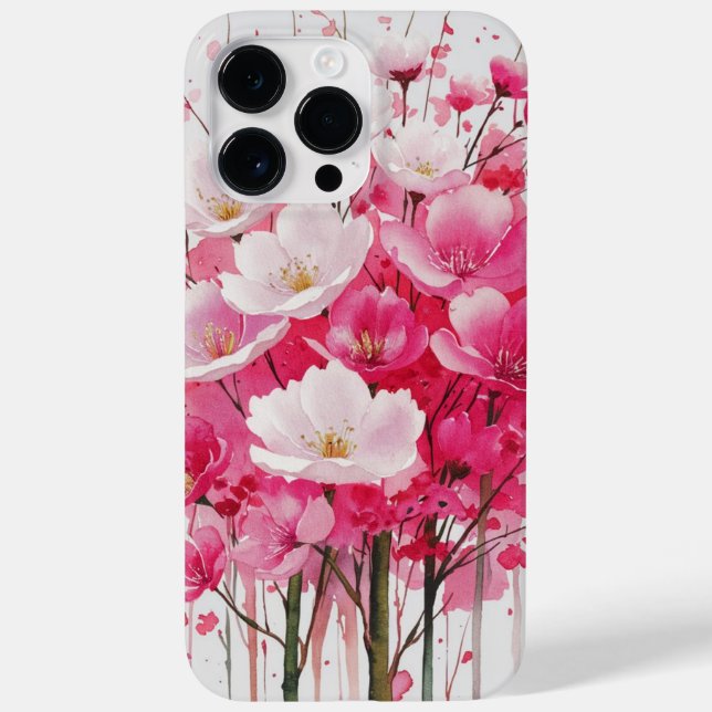Coques Case-Mate iPhone Elégance en fleurs de cerise - Aquarelle Design Fl (Verso)