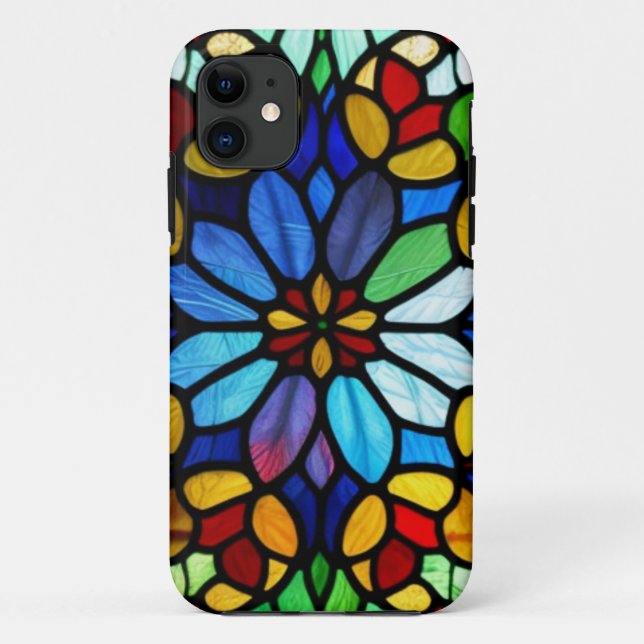 Coques Case-Mate iPhone Élégance en verre floral (Dos)