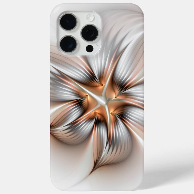 Coques Case-Mate iPhone Élégance florale Art Abstrait fractal moderne (Verso)