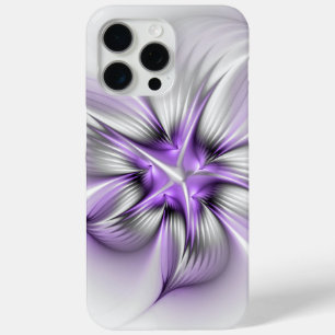 Coque Case-Mate iPhone Élégance florale Art Abstrait Violet Fractal moder