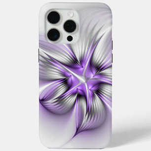 Coque Case-Mate iPhone Élégance florale Art fractal violet abstrait moder
