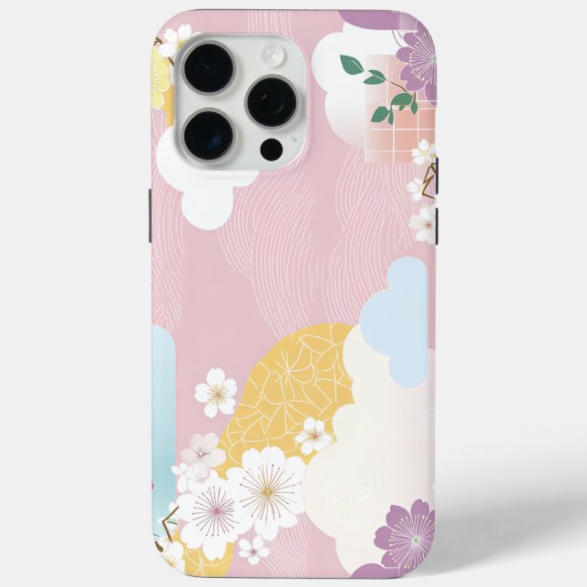 Coques Case-Mate iPhone 🇯🇵 Élégance florale inspirée du Japon 🌸 (Verso)