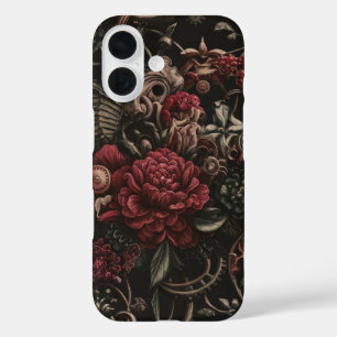 Coque Pour iPhone 16 Élégance florale Steampunk