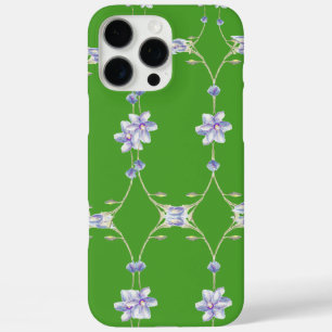 Coque iPhone 16 Pro Max Élégance florale verte - Téléphone