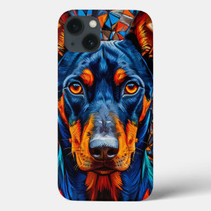 Case-Mate iPhone Case 🐾 Élégance géométrique Dobermann ✨ Moderne Abstra