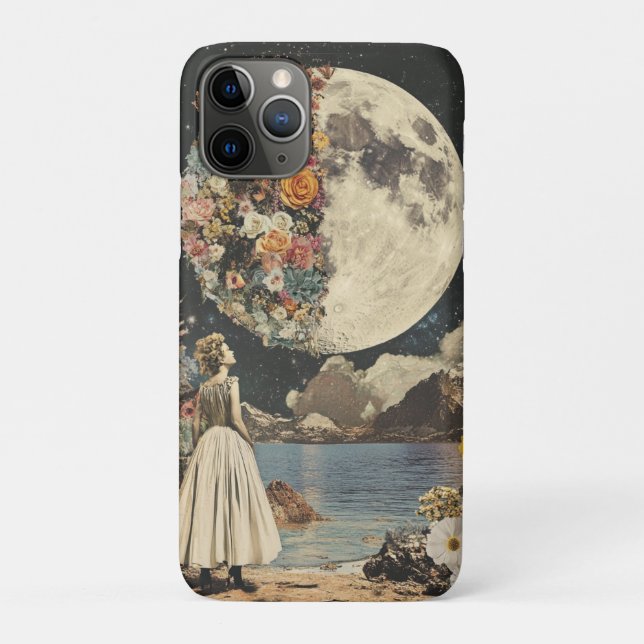 Coques Case-Mate iPhone Élégance Lune - Femme avec Lune (2) (Dos)