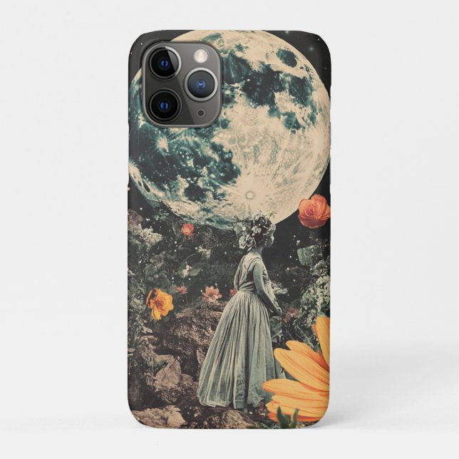 Coques Case-Mate iPhone Élégance Lune - Femme avec Lune (3) (Dos)