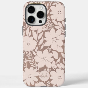 Coque iPhone 16 Pro Max Élégance Mocha Blossom