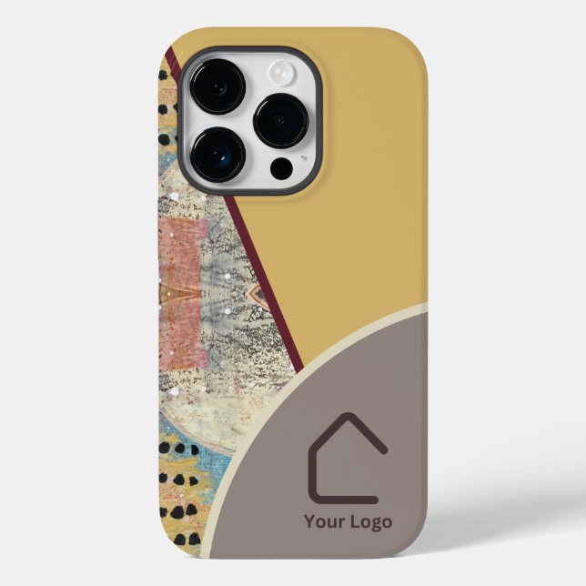 Coques Case-Mate iPhone Élégance neutre avec logo Accents Abstraits (Verso)