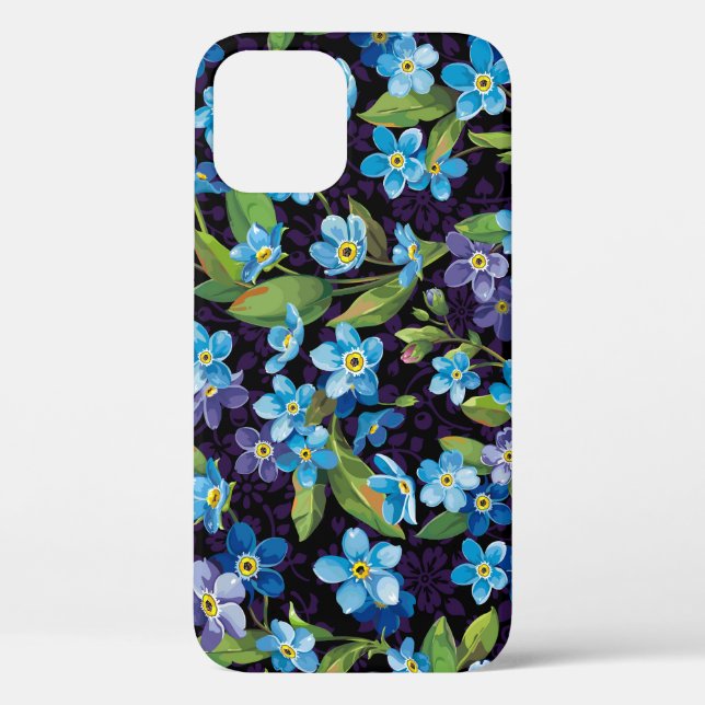 Coques Case-Mate iPhone Elégance Oublier-Me-Pas Motif Floral (Verso)