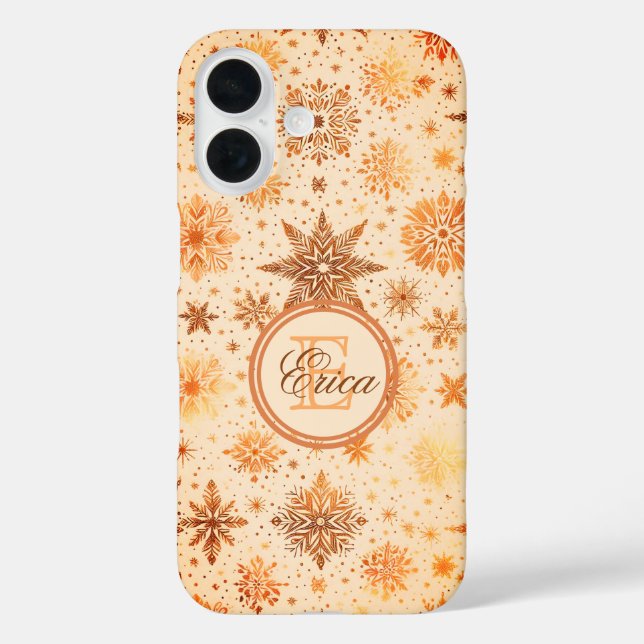 Coques Case-Mate iPhone Élégance rayonnante de flocon de neige doré (Verso)