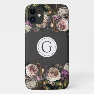 Case-Mate iPhone Case Élégance sombre Floral Monogramme iPhone