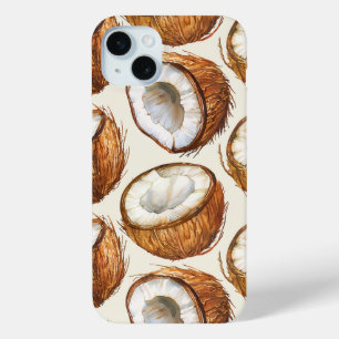 Coque Case-Mate iPhone Élégance tropicale Aquarelle Vintage Moitié noix d