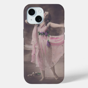 Coque Case-Mate iPhone Élégance vintage en Robe Florale Rose
