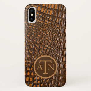 Case-Mate iPhone Case Élégant Alligator Monogramme de peau