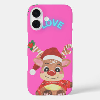 Coque Pour iPhone 16 "Élégant appareil téléphonique à thème d'amour - é
