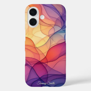 Coque Pour iPhone 16 Élégant appareil téléphonique Abstrait - Soft & Dr