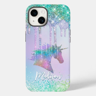 Coque Case-Mate iPhone Elégant aqua Unicorn Parties scintillant Drives mo