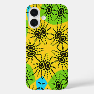 Coque Pour iPhone 16 Élégant Araignée d'inspiration africaine Motif tra