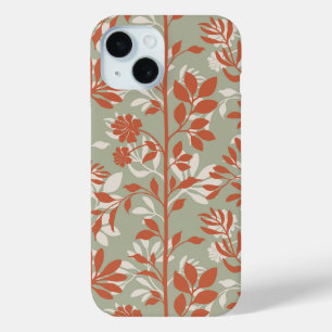 Coque Case-Mate iPhone Élégant Art Botanique Corail Sage Poétique Floral