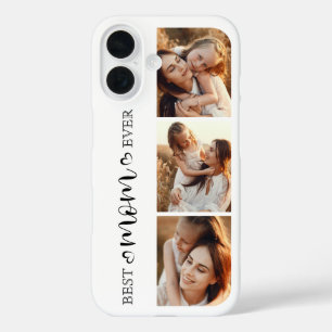 Coque Pour iPhone 16 Elégant Best Mom Ever 3 Instagram Photo Collage