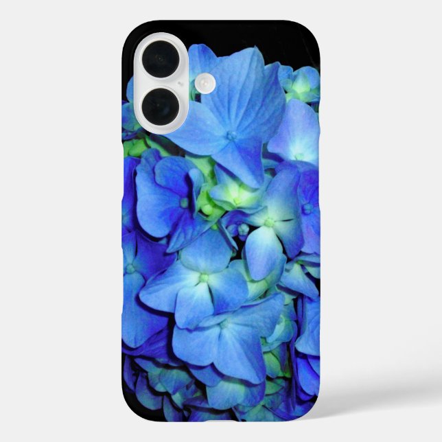 Coques Case-Mate iPhone Elégant bleu floral bleu rose hydrangée bleue (Verso)