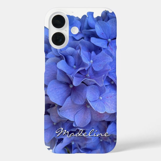 Coques Case-Mate iPhone Elégant bleu perwinkle hydrangée florale (Verso)