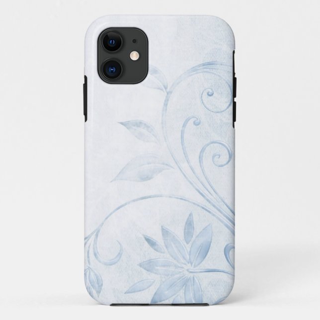 Coques Case-Mate iPhone Elégant bleu Vintage (Dos)