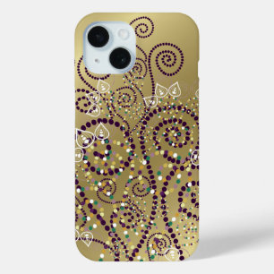Coque Case-Mate iPhone Elégant Boho Purple Boho Deco Pointes Spirales Art